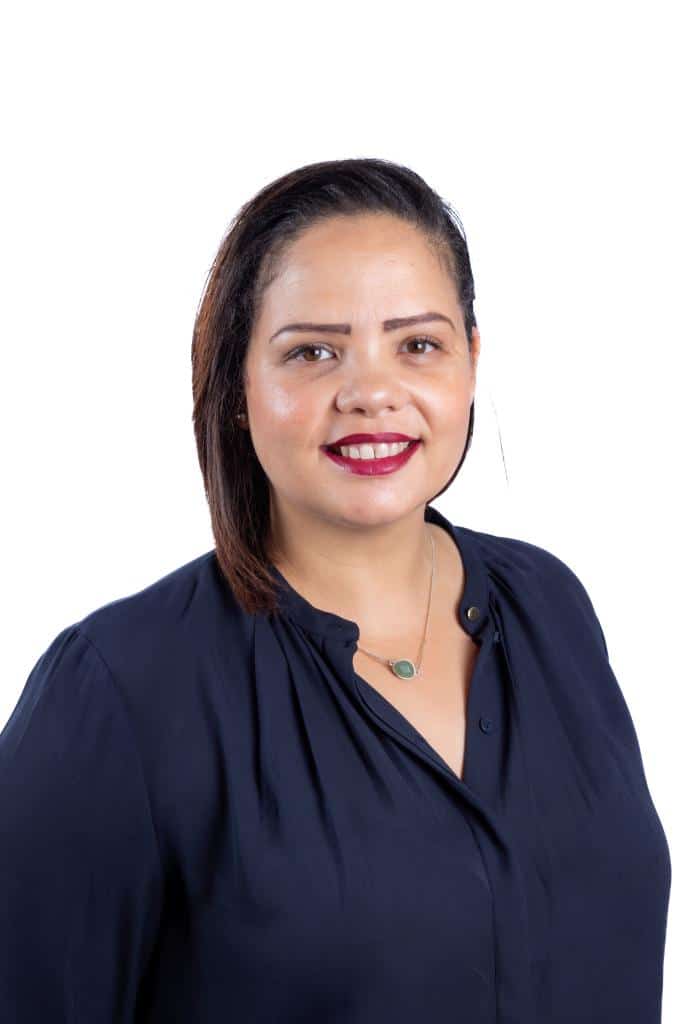 Celeste Dyers, Administrator at ERA NPC, smiling in a professional setting, representing women in the South African e-waste and tech-circularity industry for International Women's Month.